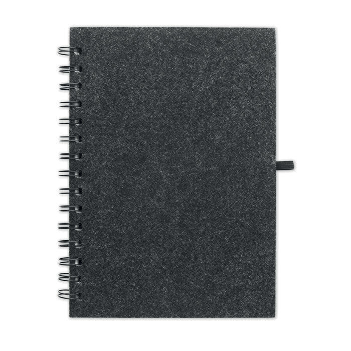 Cuaderno A5 con tapa de fieltro Rpet | FIELTRO ANILLO - MO6964