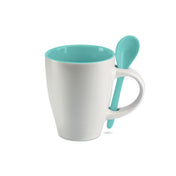 Taza Bicolor Con Cuchara 250 ml | DOBLE - MO7344