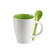 Taza Bicolor Con Cuchara 250 ml | DOBLE - MO7344