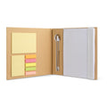 Notitieboek met omslag van gerecycled karton, memoset en pen | QUINCY MO8183