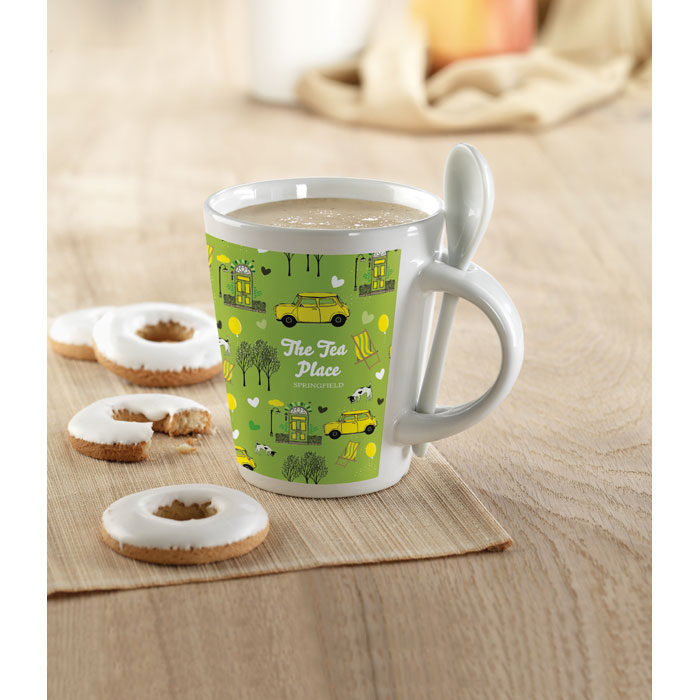 Sublimation Mug With Spoon | SUBLIMKONIK - MO8442