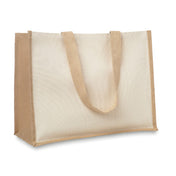 Jute And Canvas Shopping Bag | CAMPO DE FIORI - MO8967