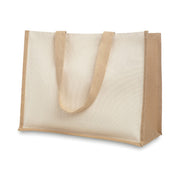 Jute And Canvas Shopping Bag | CAMPO DE FIORI - MO8967