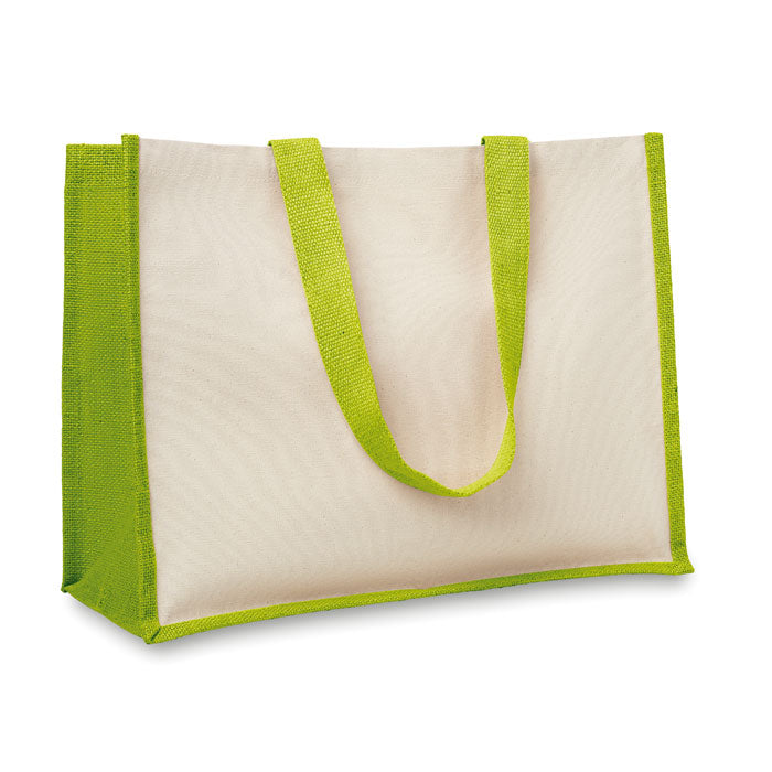 Jute And Canvas Shopping Bag | CAMPO DE FIORI - MO8967