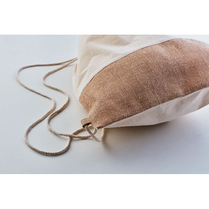 Drawstring Bag W/ Jute Details | INDIA - MO9516