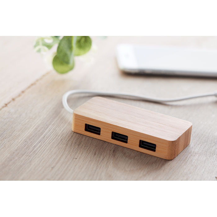 Bamboo Usb 3 Ports Hub | VINA - MO9738