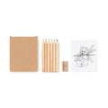 Colouring Set with 6 Wooden Pencils and Sharpener | LITTLE VANGOGH MO9873