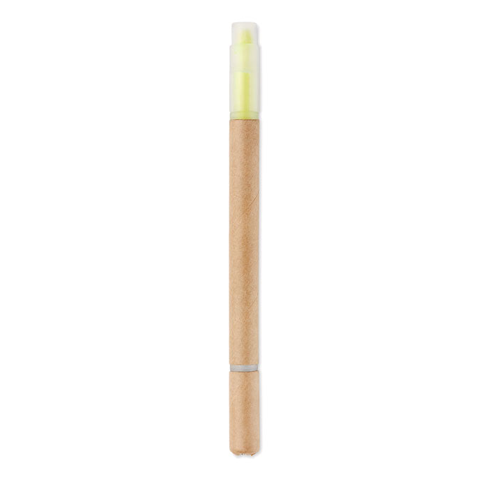 2 In 1 Carton Pen Highlighter | DUO PAPER - MO9895