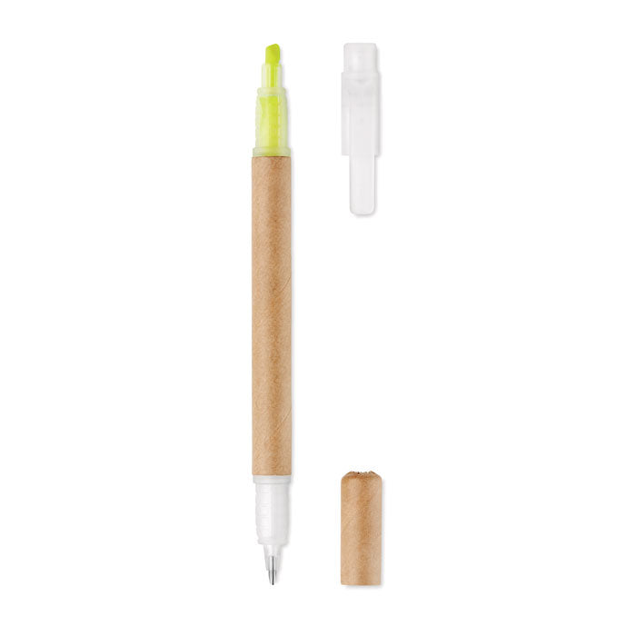 2 In 1 Carton Pen Highlighter | DUO PAPER - MO9895