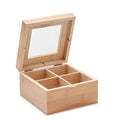 Bambus-Teebox mit Glasdeckel - 4 Fächer | CAMPO TEA MO9950