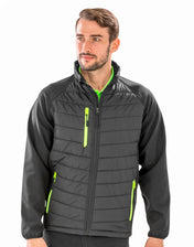 Zwarte Kompas Gewatteerde Softshell - 08433