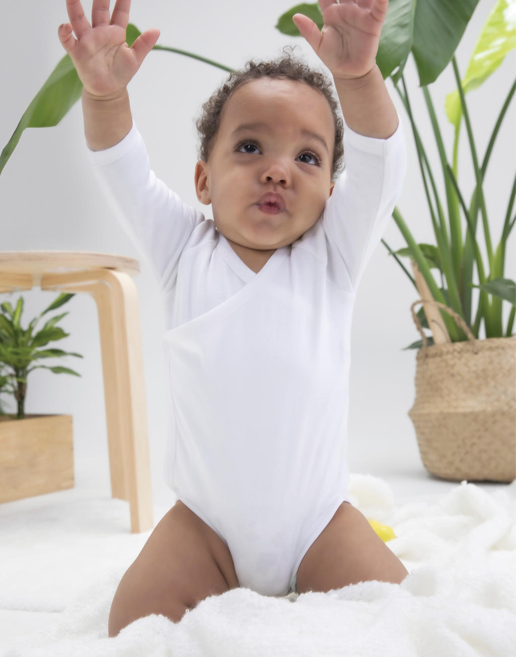 Baby Lange Mouw Kimono Romper - 07047