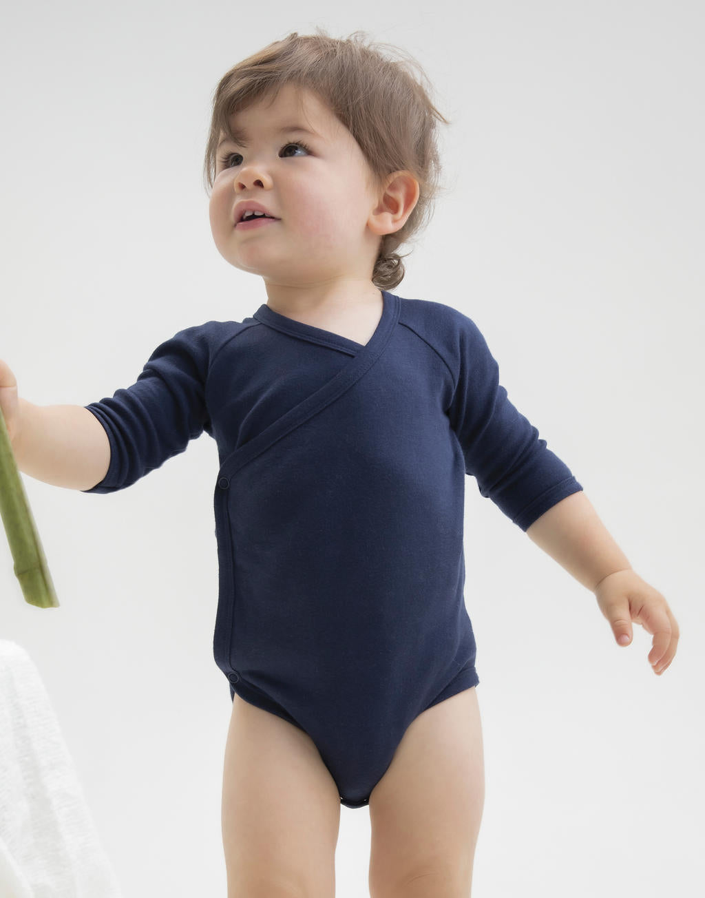 Baby Lange Mouw Kimono Romper - 07047
