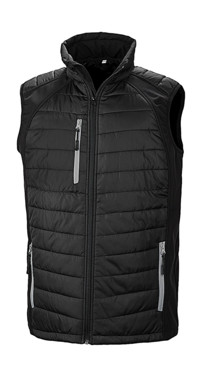 Black Compass Padded Softshell Gilet - 08533