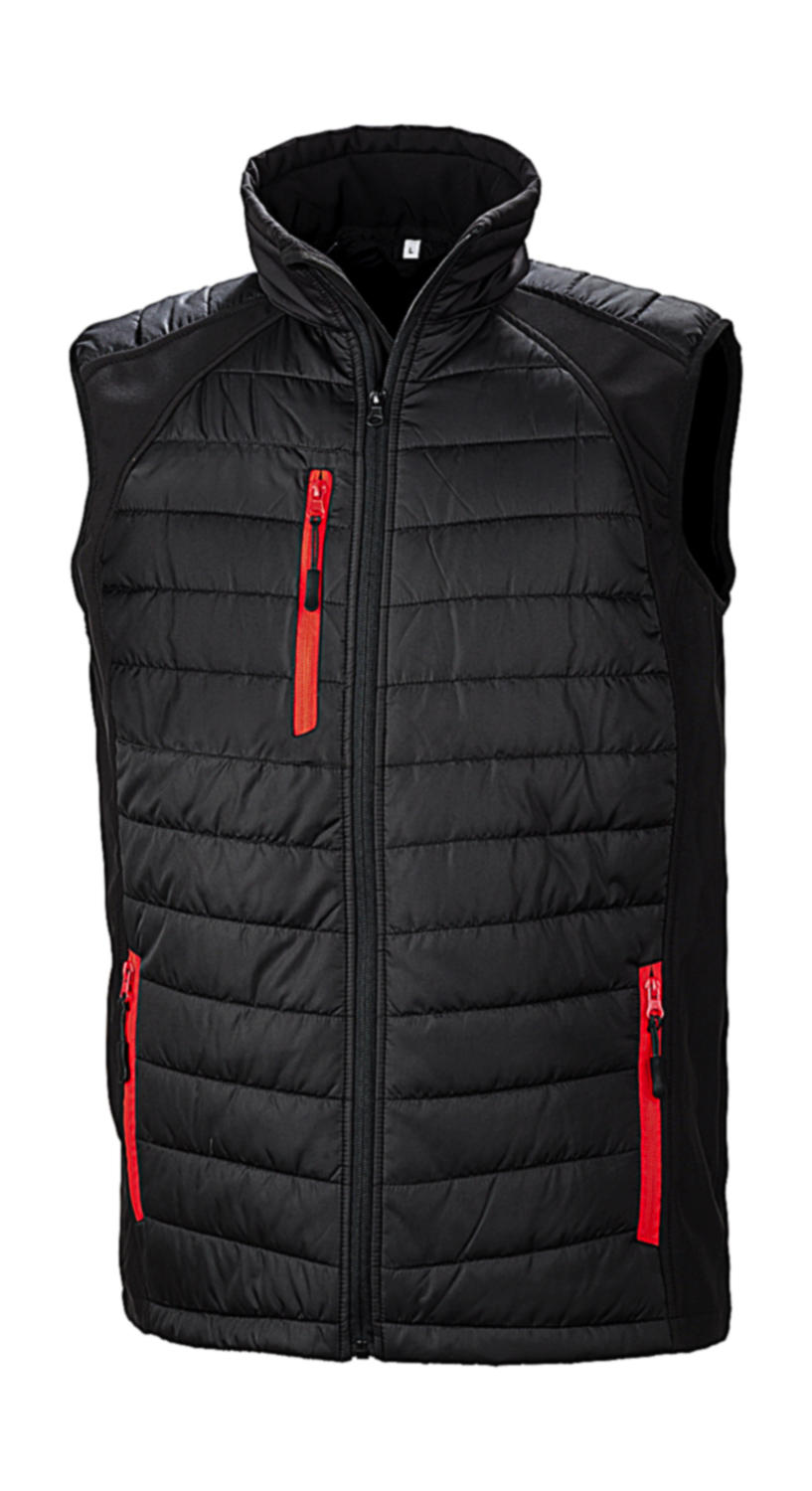 Black Compass Padded Softshell Gilet - 08533