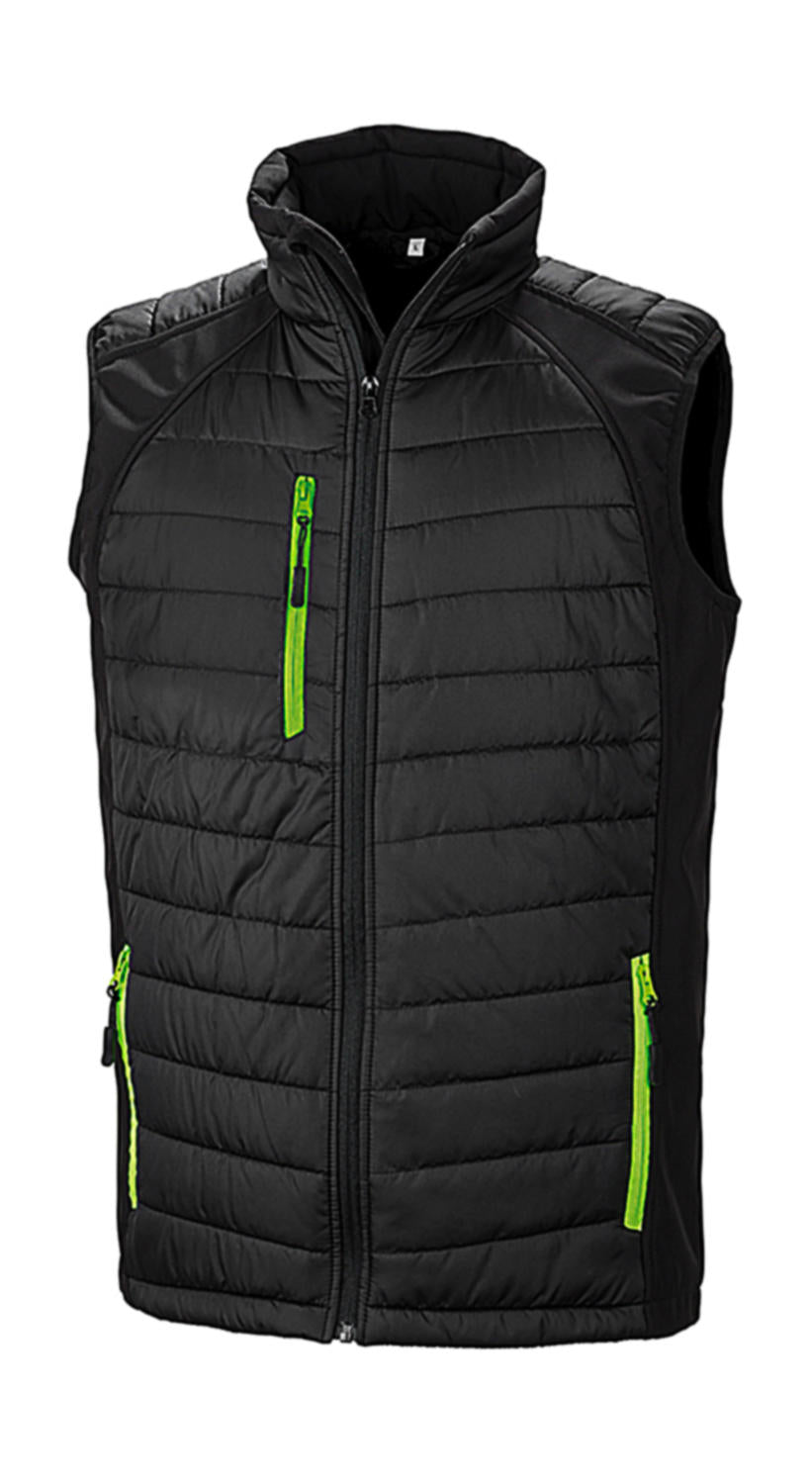 Black Compass Padded Softshell Gilet - 08533