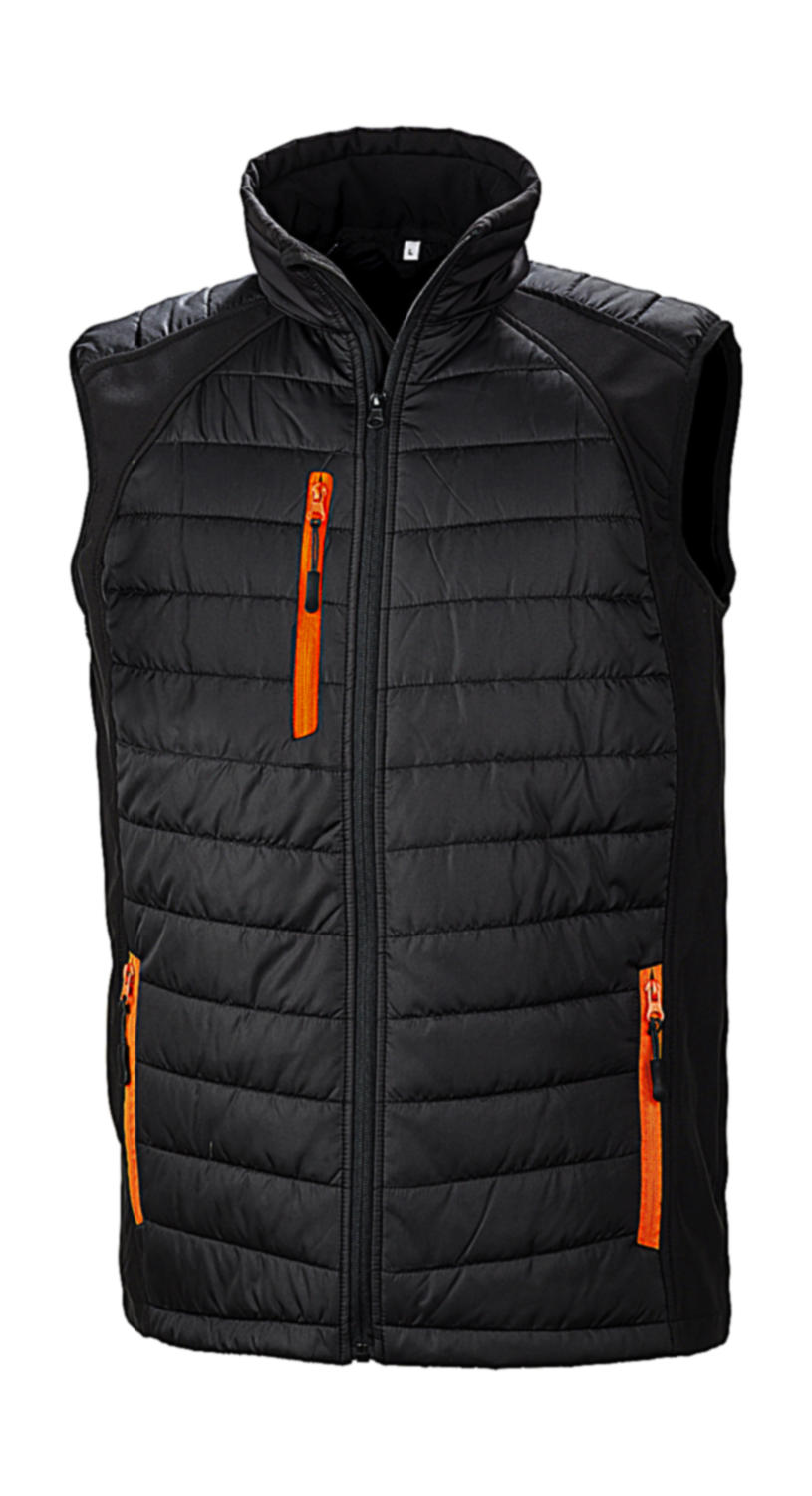 Black Compass Padded Softshell Gilet - 08533
