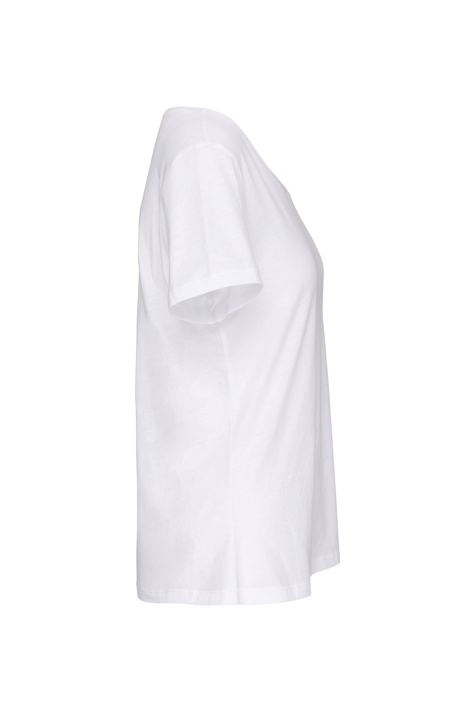 Dames T-shirt met korte mouwen van biologisch katoen met onafgewerkte halslijn - 110 g/m² - K399