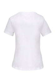 Dames T-shirt met korte mouwen van biologisch katoen met onafgewerkte halslijn - 110 g/m² - K399