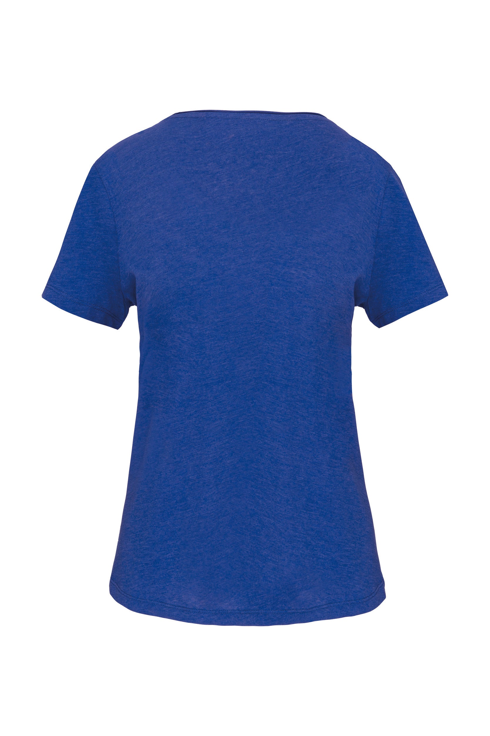 Dames T-shirt met korte mouwen van biologisch katoen met onafgewerkte halslijn - 110 g/m² - K399