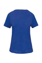 Dames T-shirt met korte mouwen van biologisch katoen met onafgewerkte halslijn - 110 g/m² - K399
