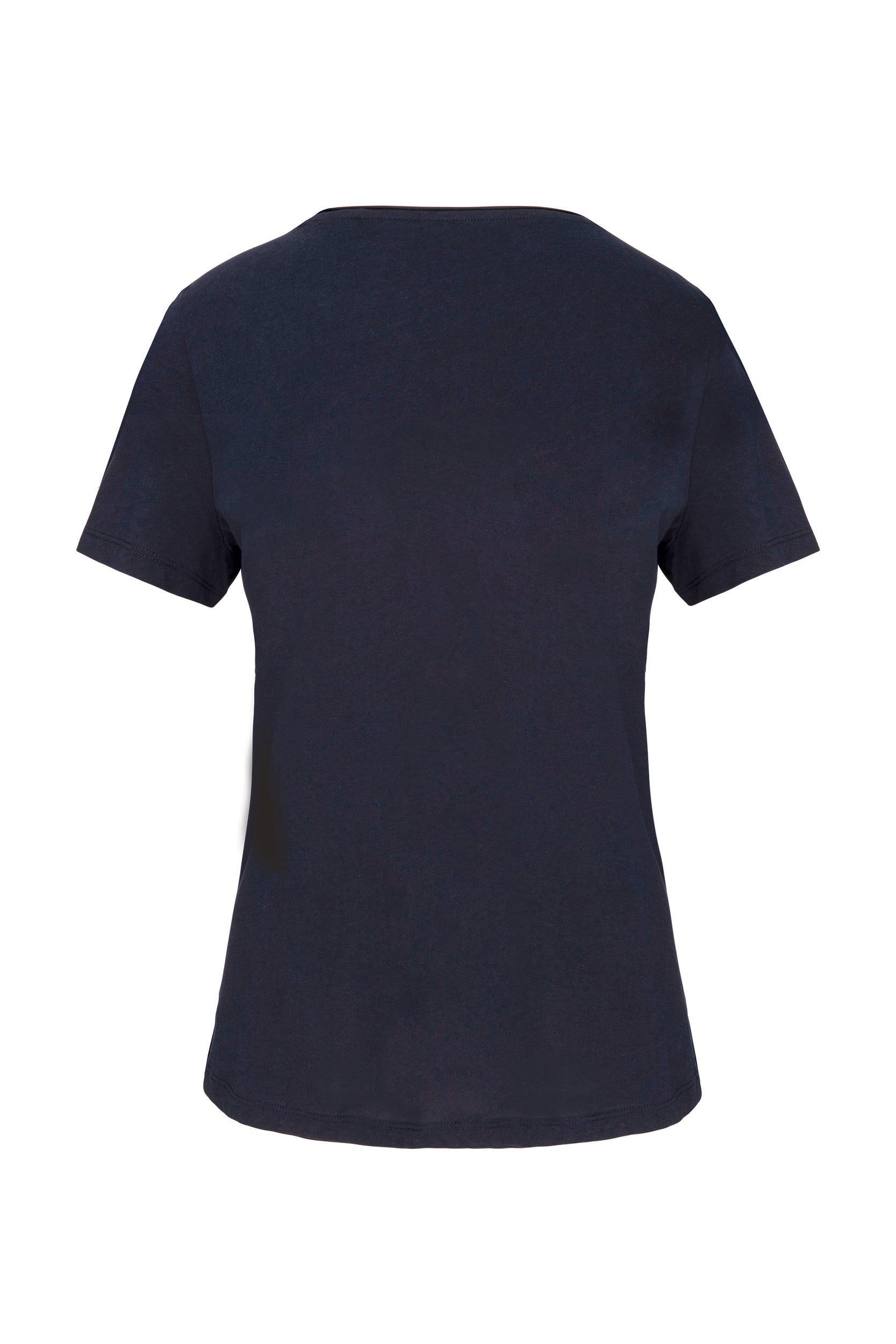 Dames T-shirt met korte mouwen van biologisch katoen met onafgewerkte halslijn - 110 g/m² - K399