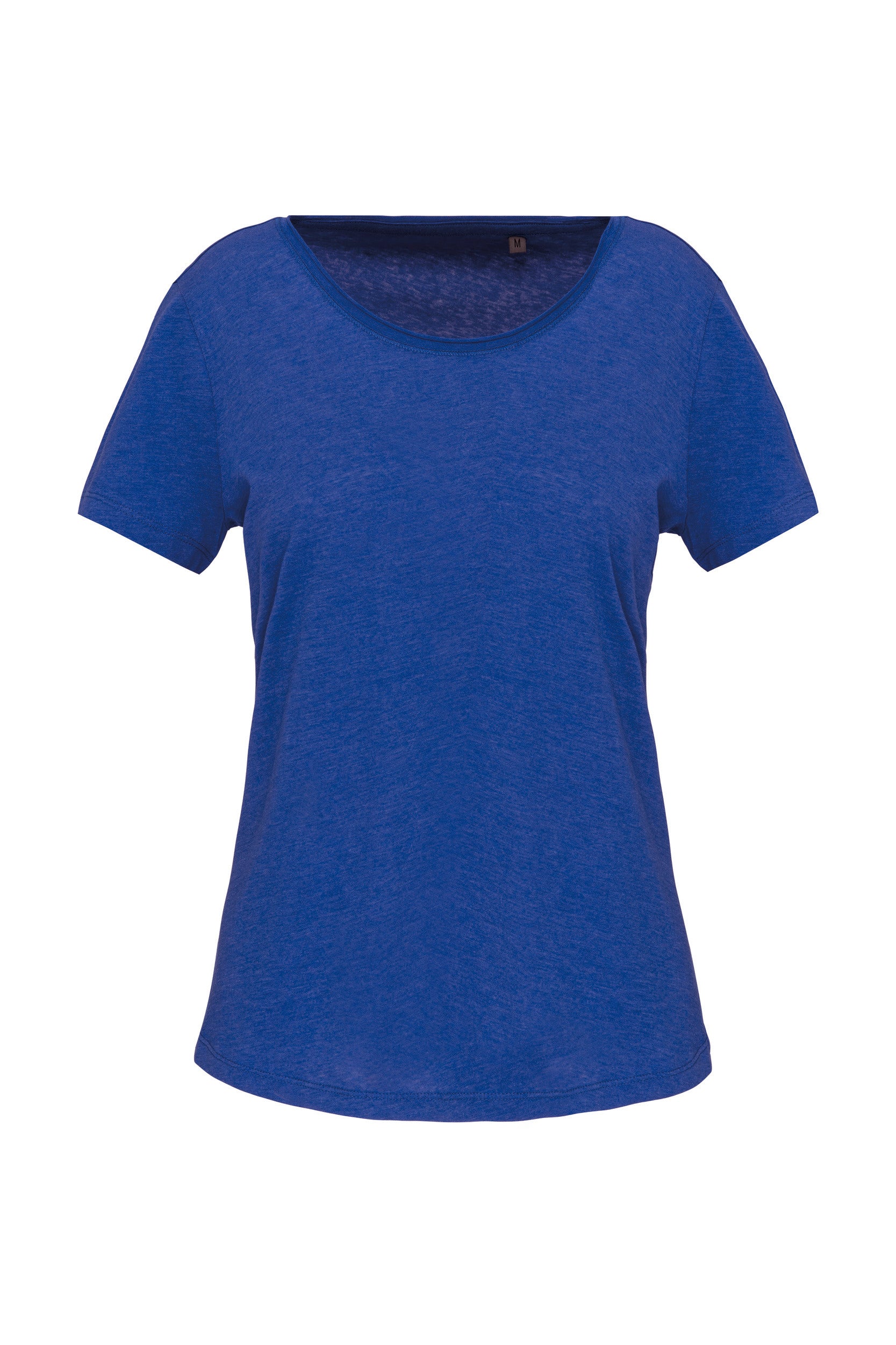 Dames T-shirt met korte mouwen van biologisch katoen met onafgewerkte halslijn - 110 g/m² - K399