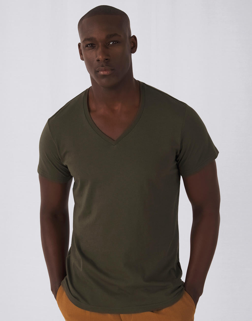 Organic V-Neck T-Shirt for Men - 18142
