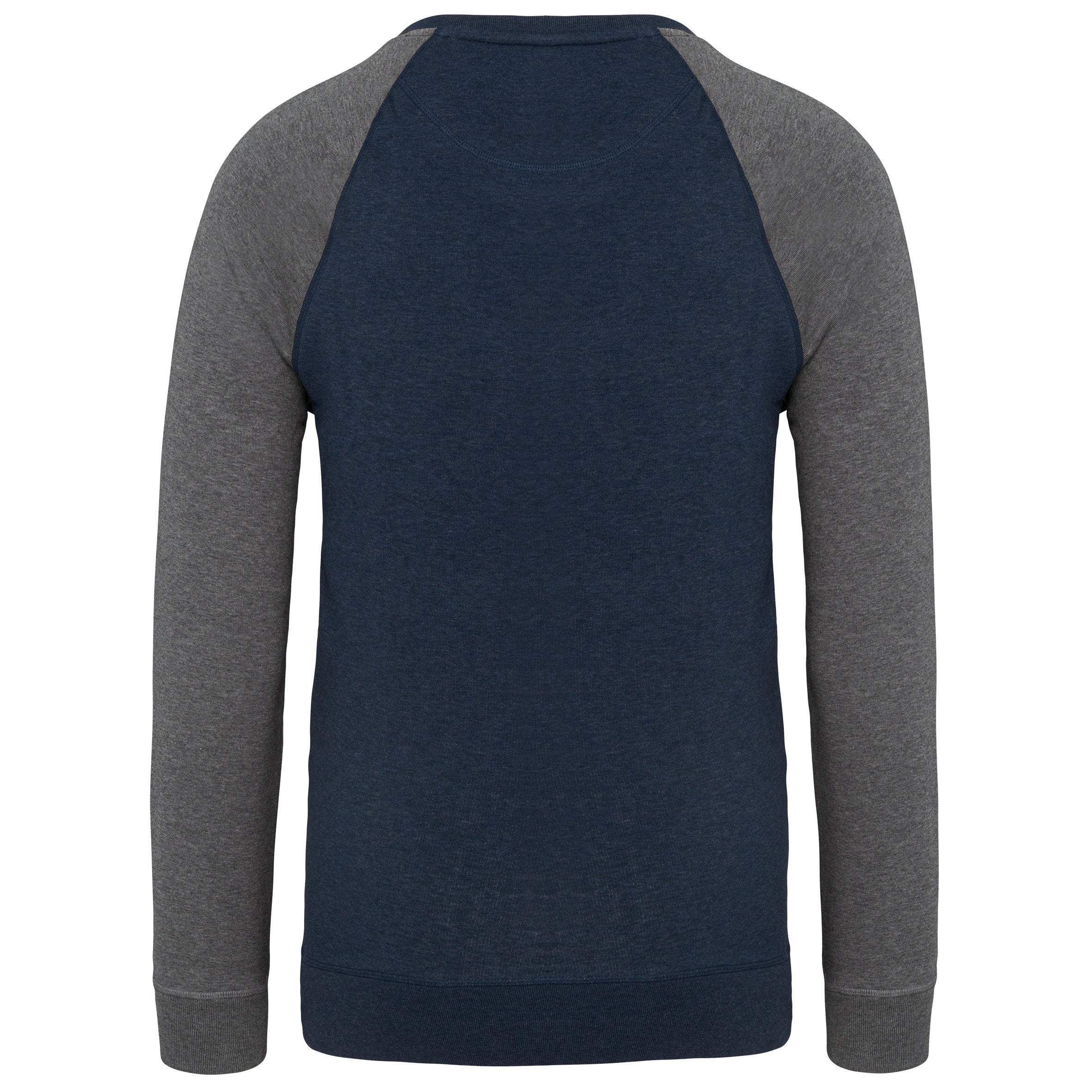 Men's Two-tone Organic Crew Neck Raglan Sleeve Sweatshirt - K491