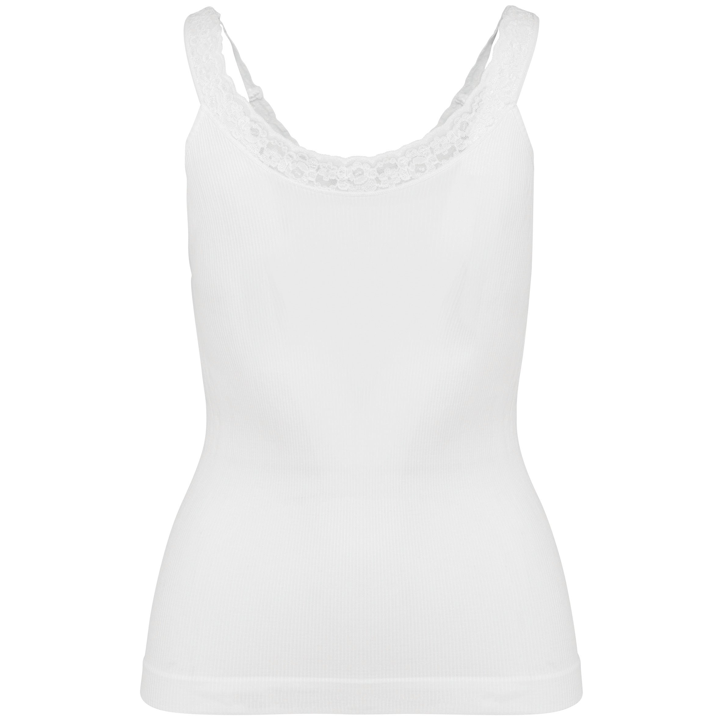 Eco-friendly Seamless Tank Top With Lace - K3043