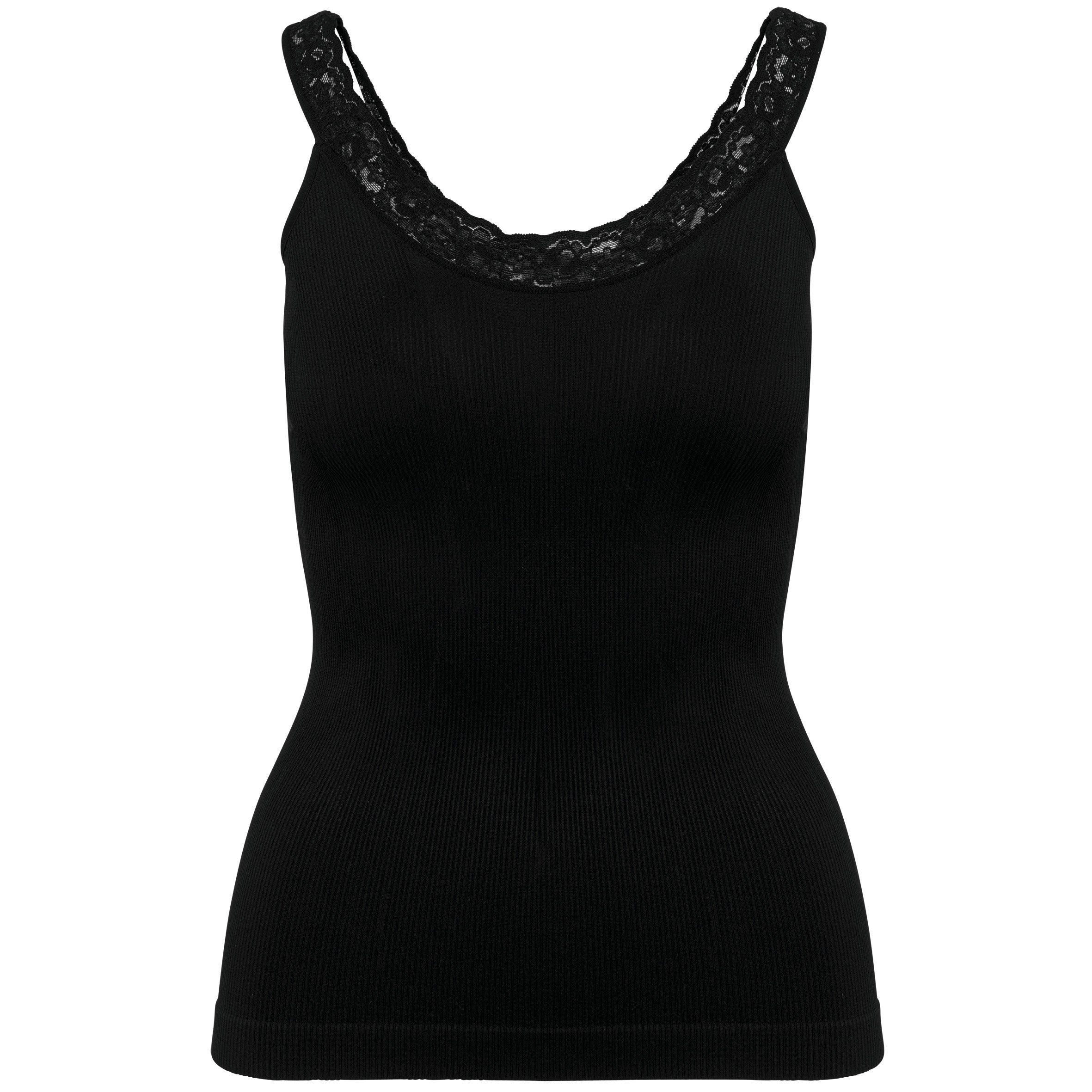 Eco-friendly Seamless Tank Top With Lace - K3043