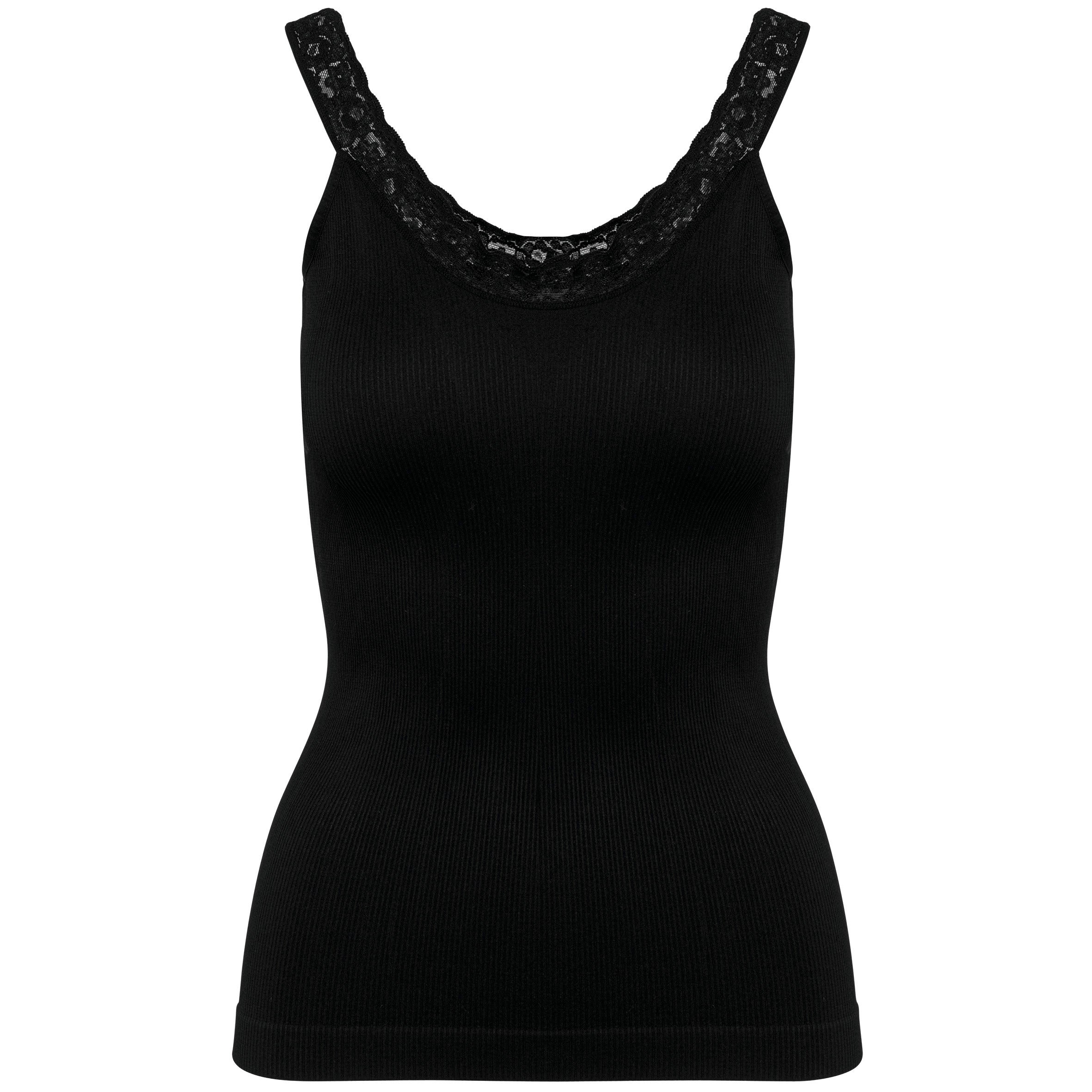 Eco-friendly Seamless Tank Top With Lace - K3043