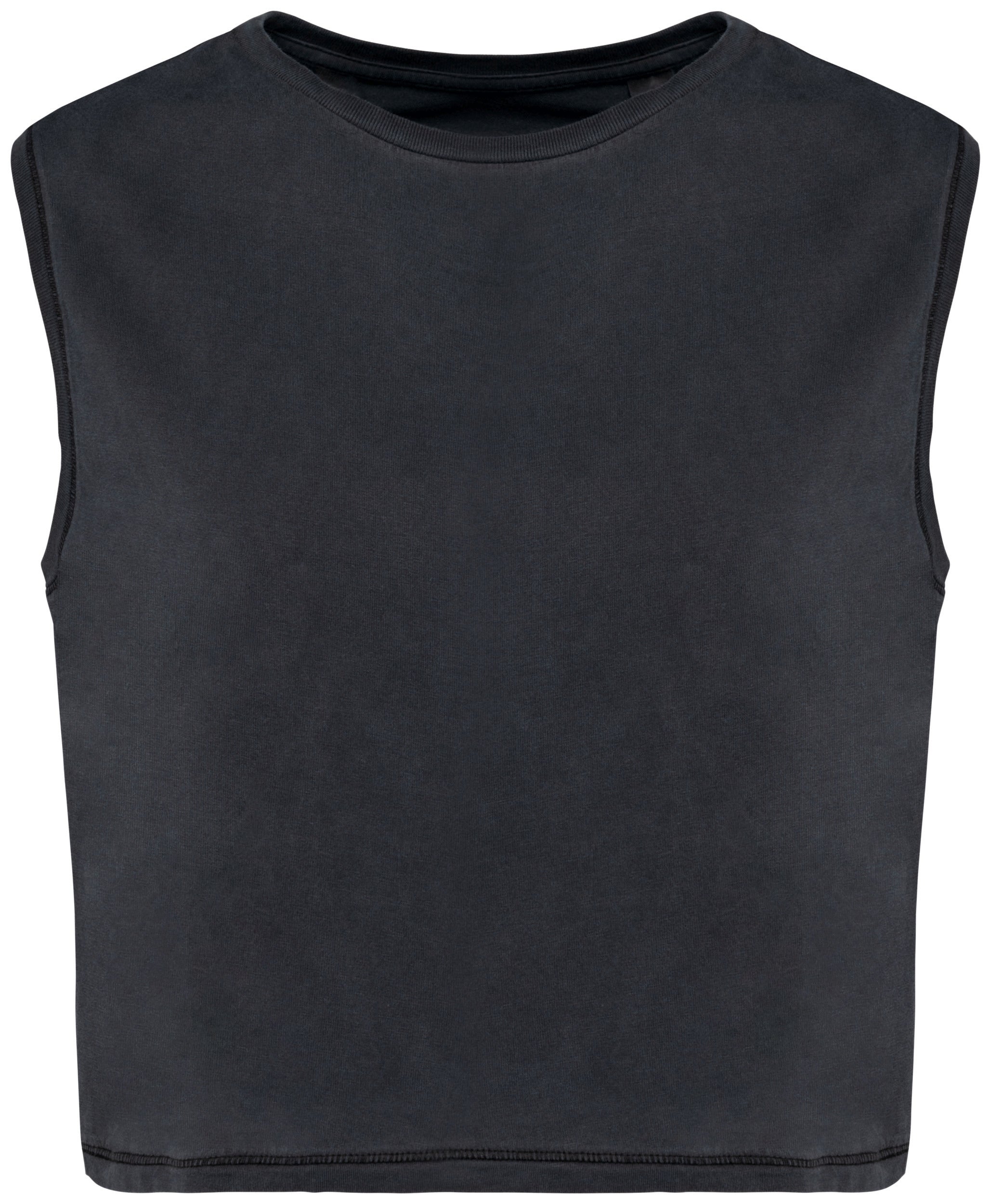 Organic cotton Sleeveless T shirt - Women's Crop Tee - NS342
