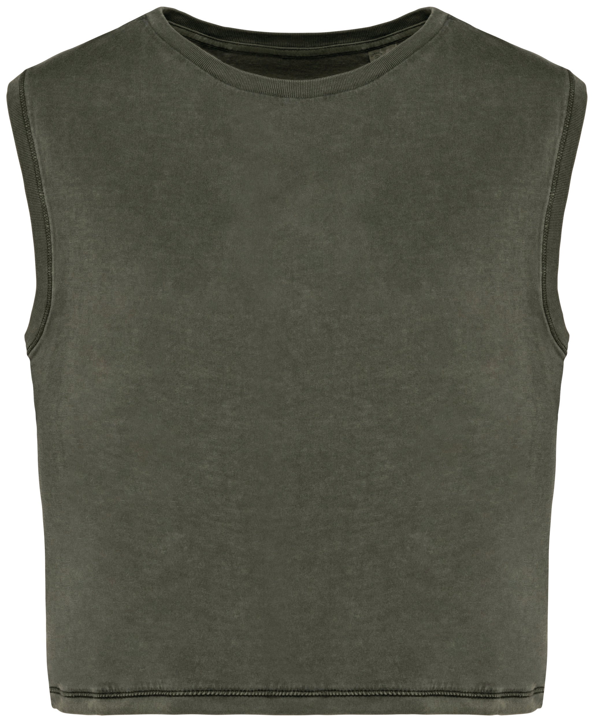 Organic cotton Sleeveless T shirt - Women's Crop Tee - NS342