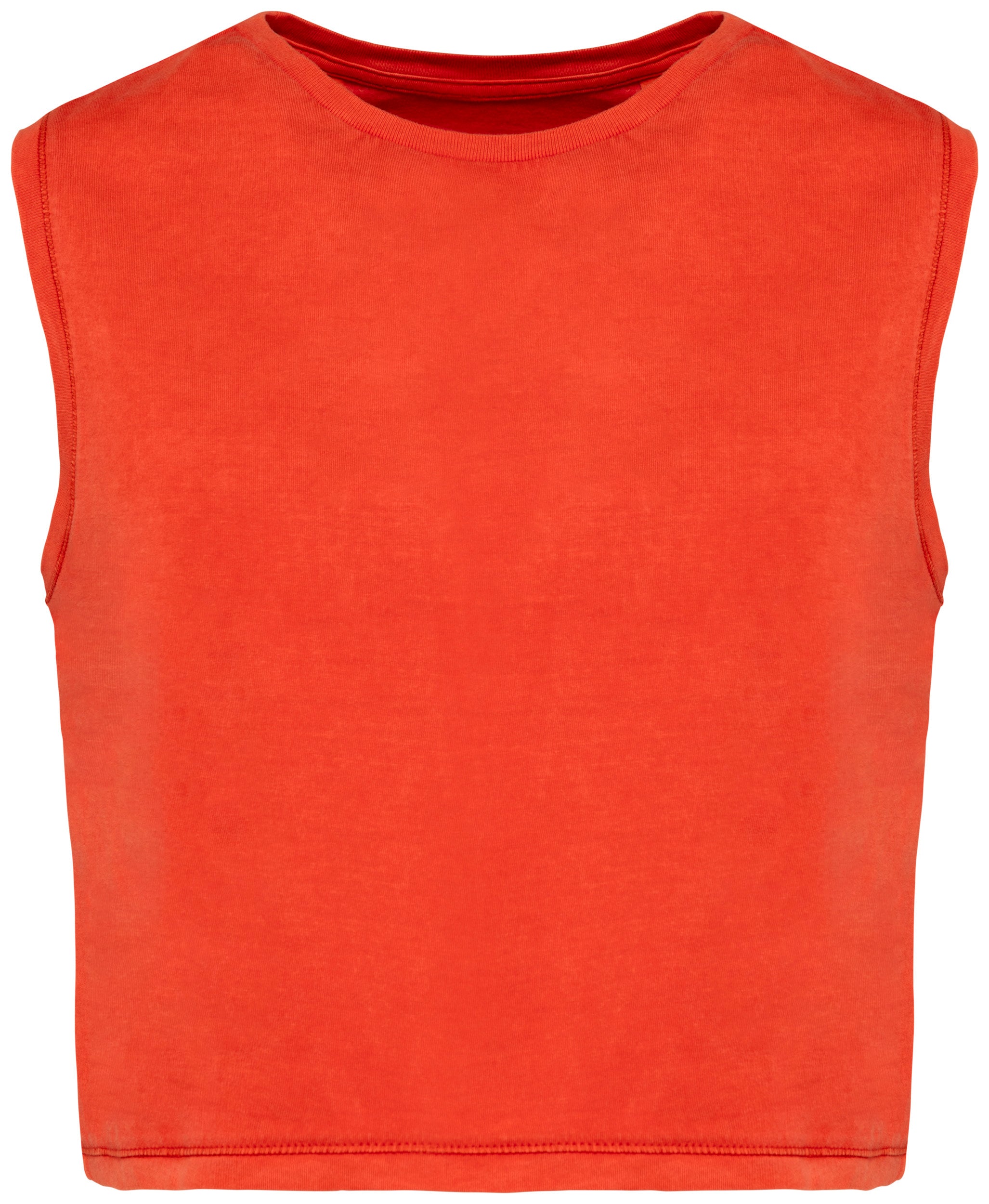 Organic cotton Sleeveless T shirt - Women's Crop Tee - NS342
