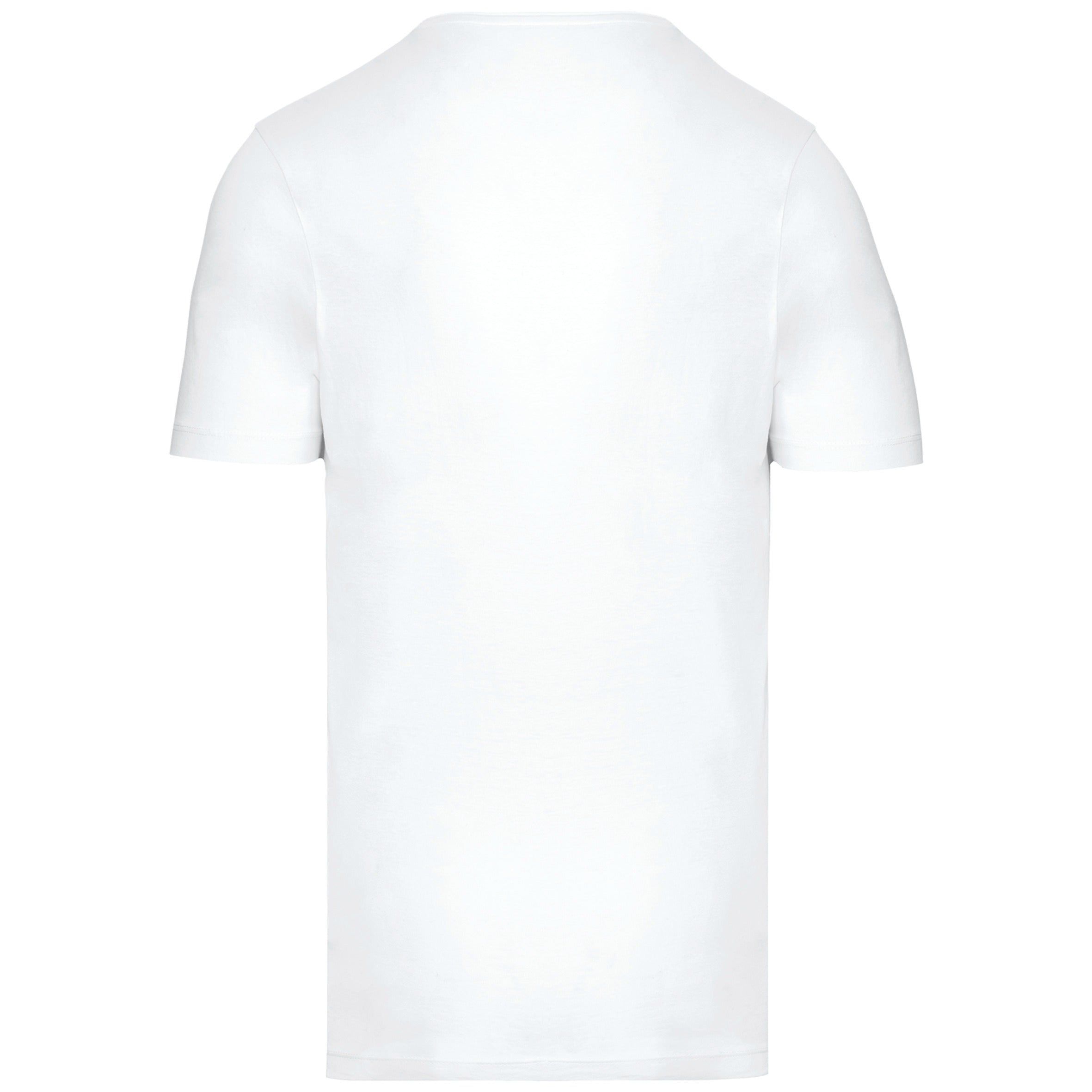 Men's Short-sleeved Organic T-shirt With Raw Edge Neckline - 110 g/m² - K398
