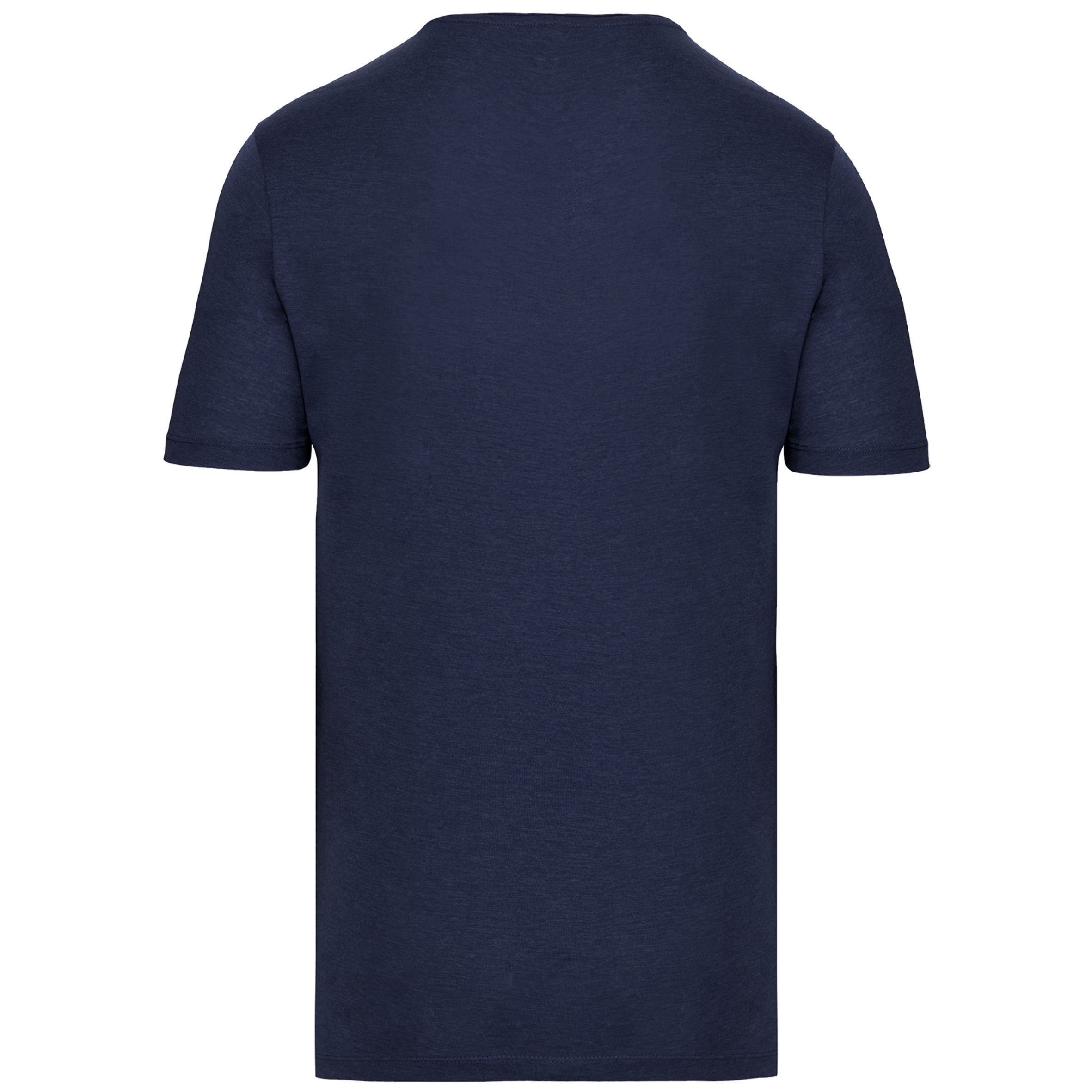 Men's Short-sleeved Organic T-shirt With Raw Edge Neckline - 110 g/m² - K398