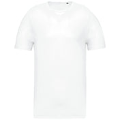 Men's Short-sleeved Organic T-shirt With Raw Edge Neckline - 110 g/m² - K398