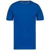 Men's Short-sleeved Organic T-shirt With Raw Edge Neckline - 110 g/m² - K398