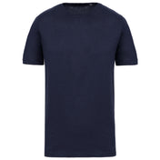 Men's Short-sleeved Organic T-shirt With Raw Edge Neckline - 110 g/m² - K398