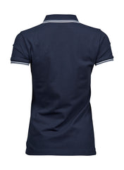 Dames Luxe Gestreepte Stretch Polo - 215 g/m² | vijftigduizend achthonderdvierenvijftig