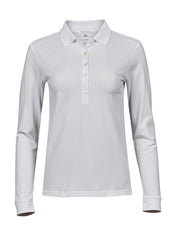 Polo de lujo para damas de manga larga y elástico - 215 g/m² | cincuenta y dos mil cincuenta y cuatro