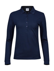 Polo de lujo para damas de manga larga y elástico - 215 g/m² | cincuenta y dos mil cincuenta y cuatro