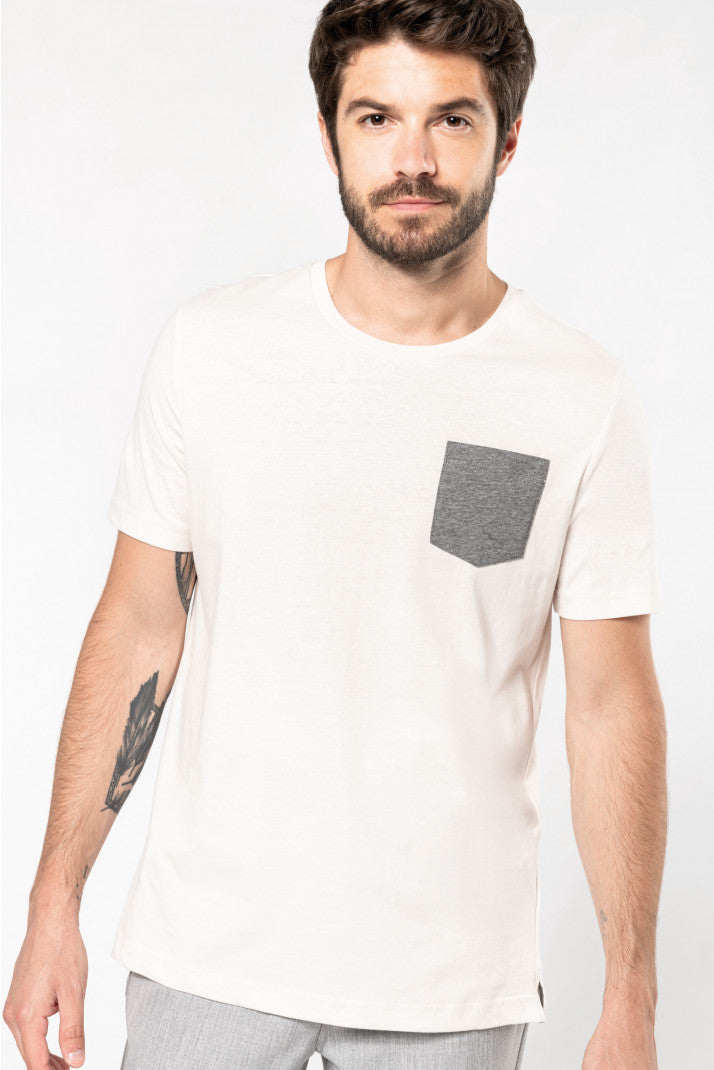 100% Organic Cotton T-shirt With Pocket Detail - K375