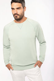 Men's Organic Cotton Crew Neck Raglan Sleeve Sweatshirt - K480