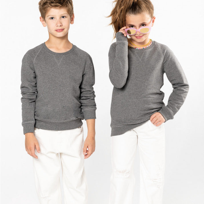 Kids' Organic Raglan Sleeve Sweatshirt - K490