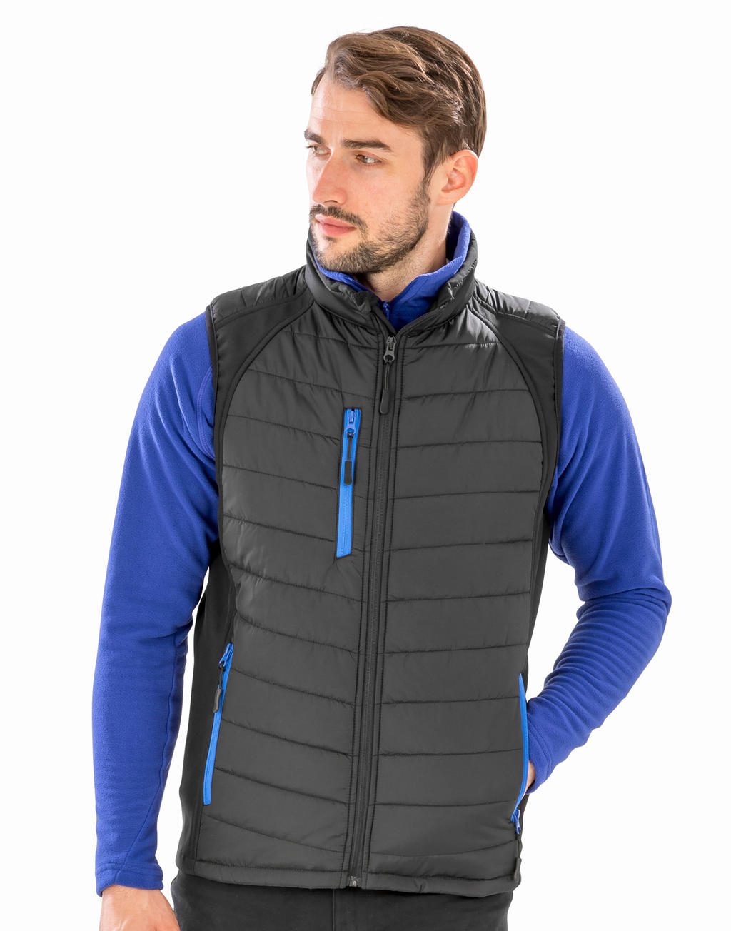 Black Compass Padded Softshell Gilet - 08533